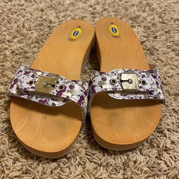 Vintage Dr Scholl's Wooden Exercise
Sandals purple floral Size 8 Italy - Picture 8 of 16
